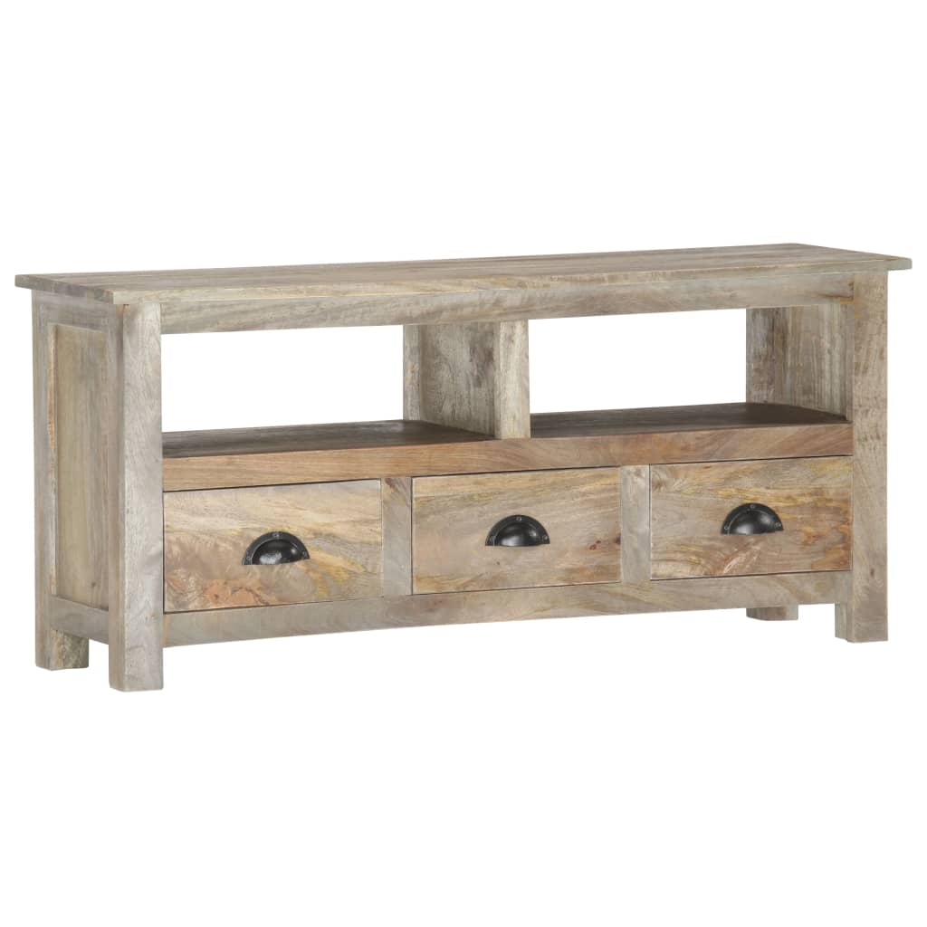 vidaXL Mueble de TV de madera maciza de mango 110x30x50 cm