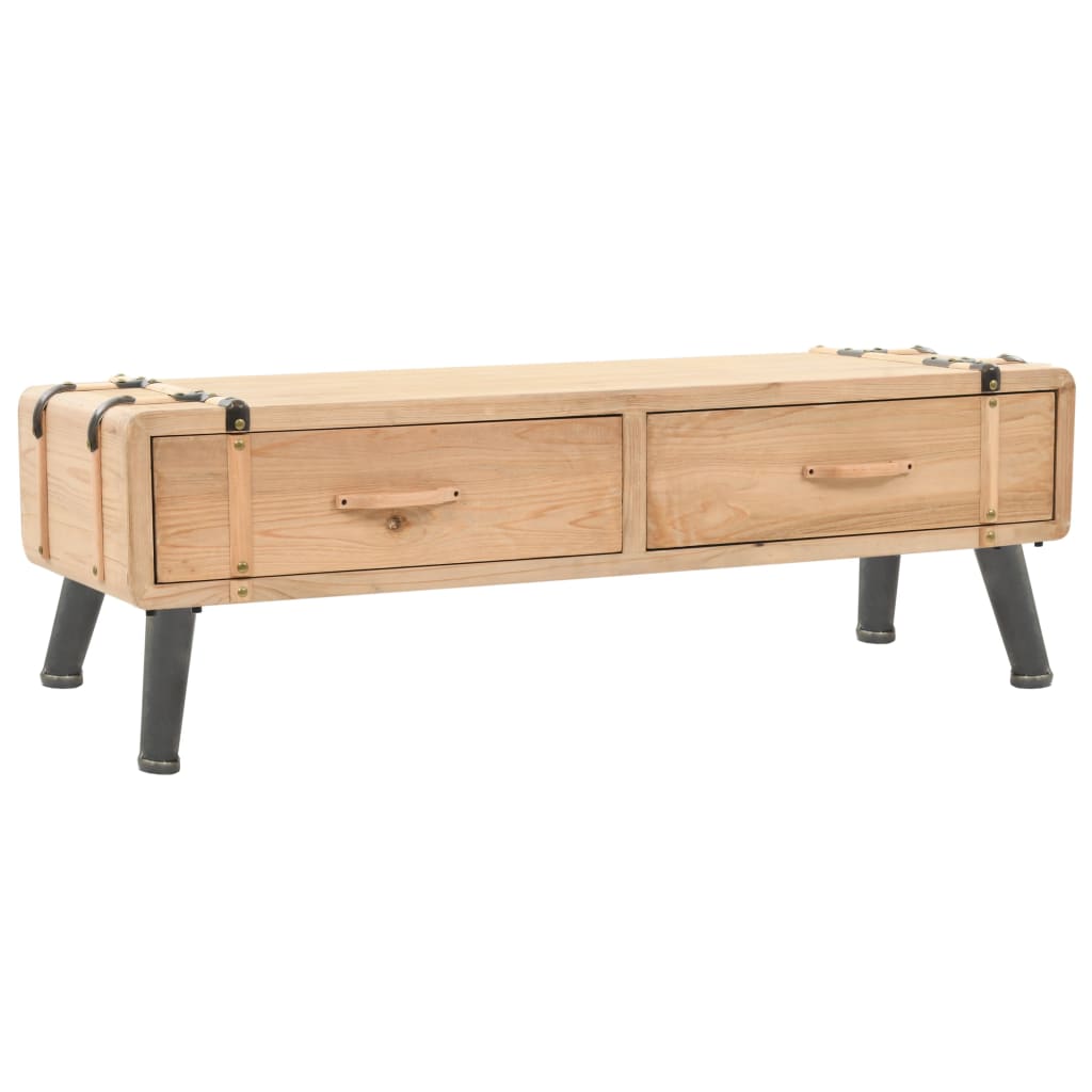 vidaXL Mueble de TV madera maciza de abeto 110x33x35 cm