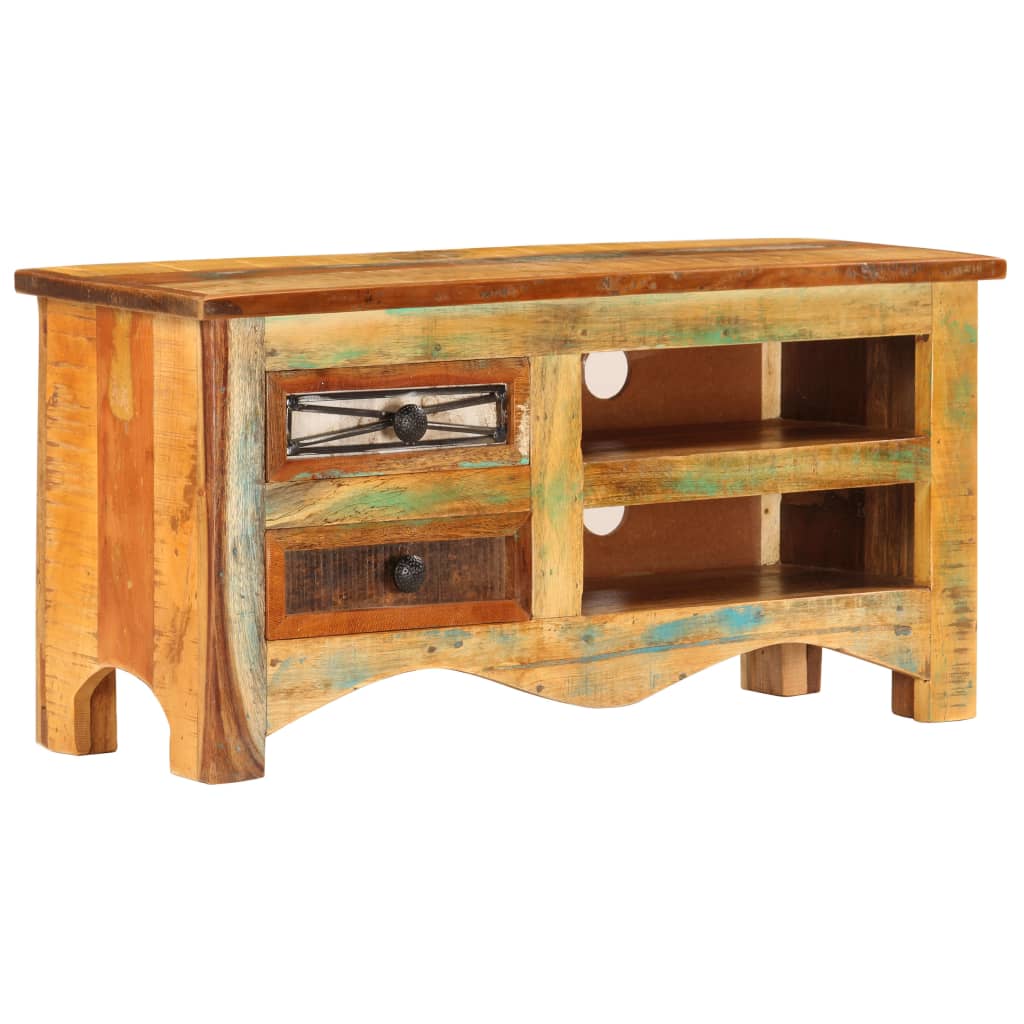vidaXL Mueble para TV madera maciza reciclada 80x30x40 cm
