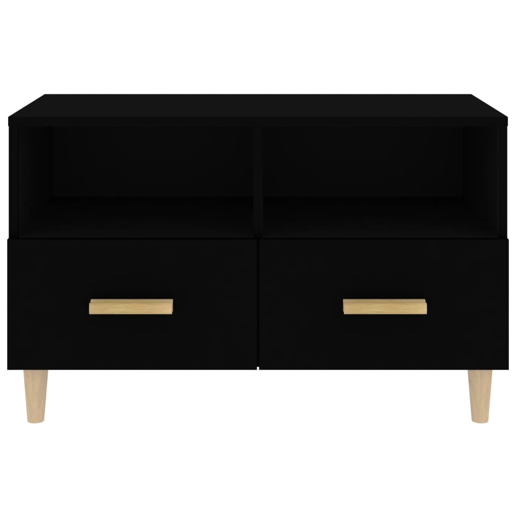 vidaXL Mueble para TV madera contrachapada negro 80x36x50 cm - Image 6