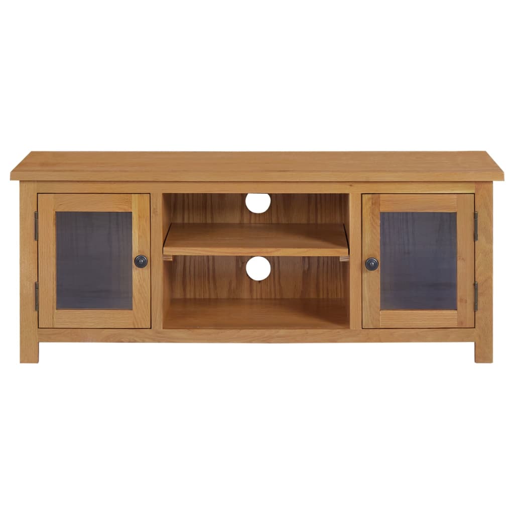 vidaXL Mueble para TV madera maciza de roble 110x35x44 cm - Image 3