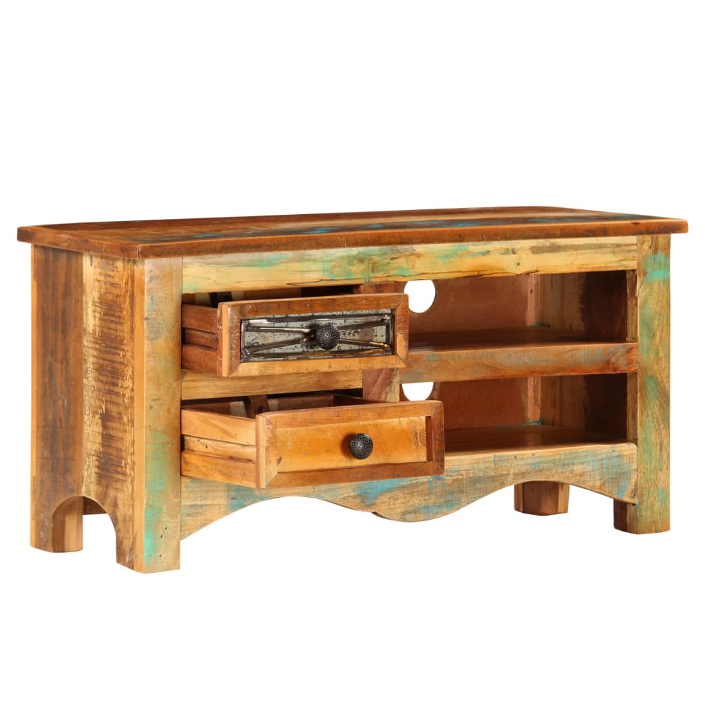 vidaXL Mueble para TV madera maciza reciclada 80x30x40 cm - Image 4