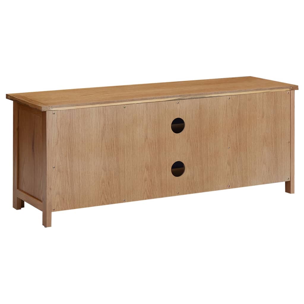 vidaXL Mueble para TV madera maciza de roble 110x35x44 cm - Image 5