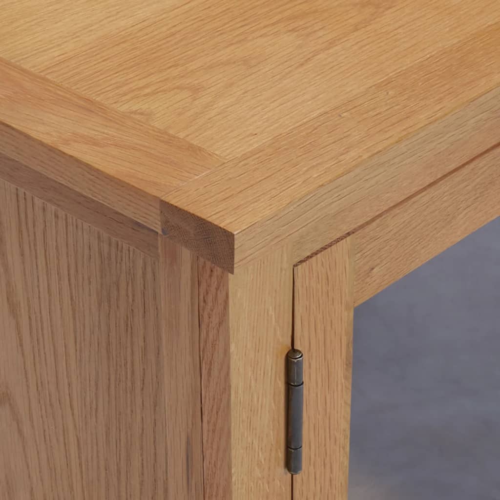 vidaXL Mueble para TV madera maciza de roble 110x35x44 cm - Image 6