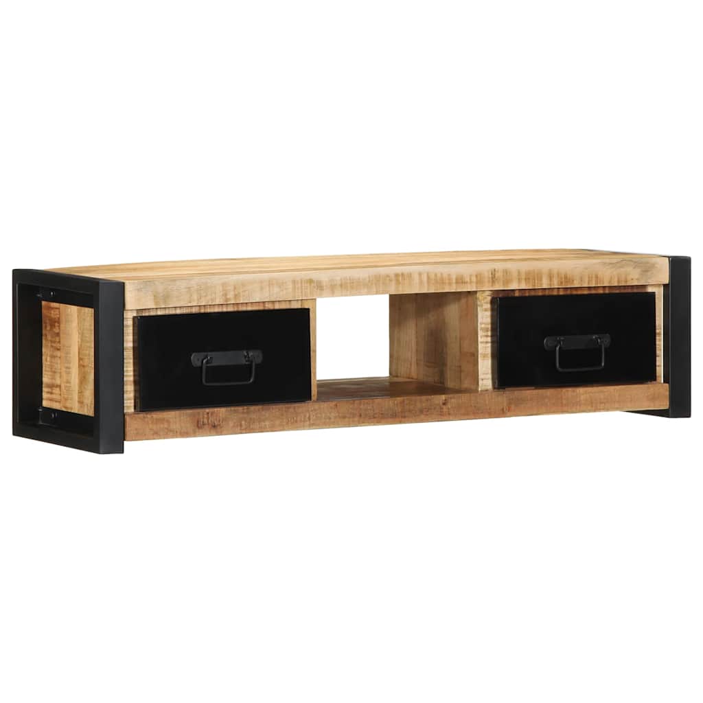 vidaXL Mueble para la TV 100x30x25 madera maciza mango rugosa