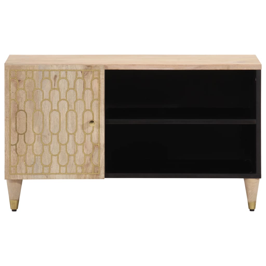 vidaXL Mueble de TV madera maciza de mango 80x31x46 cm - Image 3