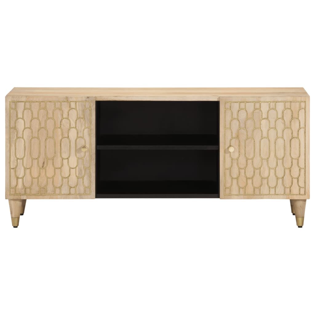 vidaXL Mueble de TV madera maciza de mango 105x33x46 cm - Image 3