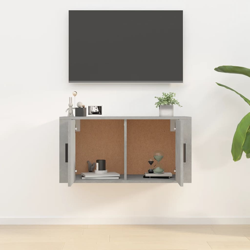 vidaXL Mueble para TV de pared gris hormigón 80x34,5x40 cm - Image 3