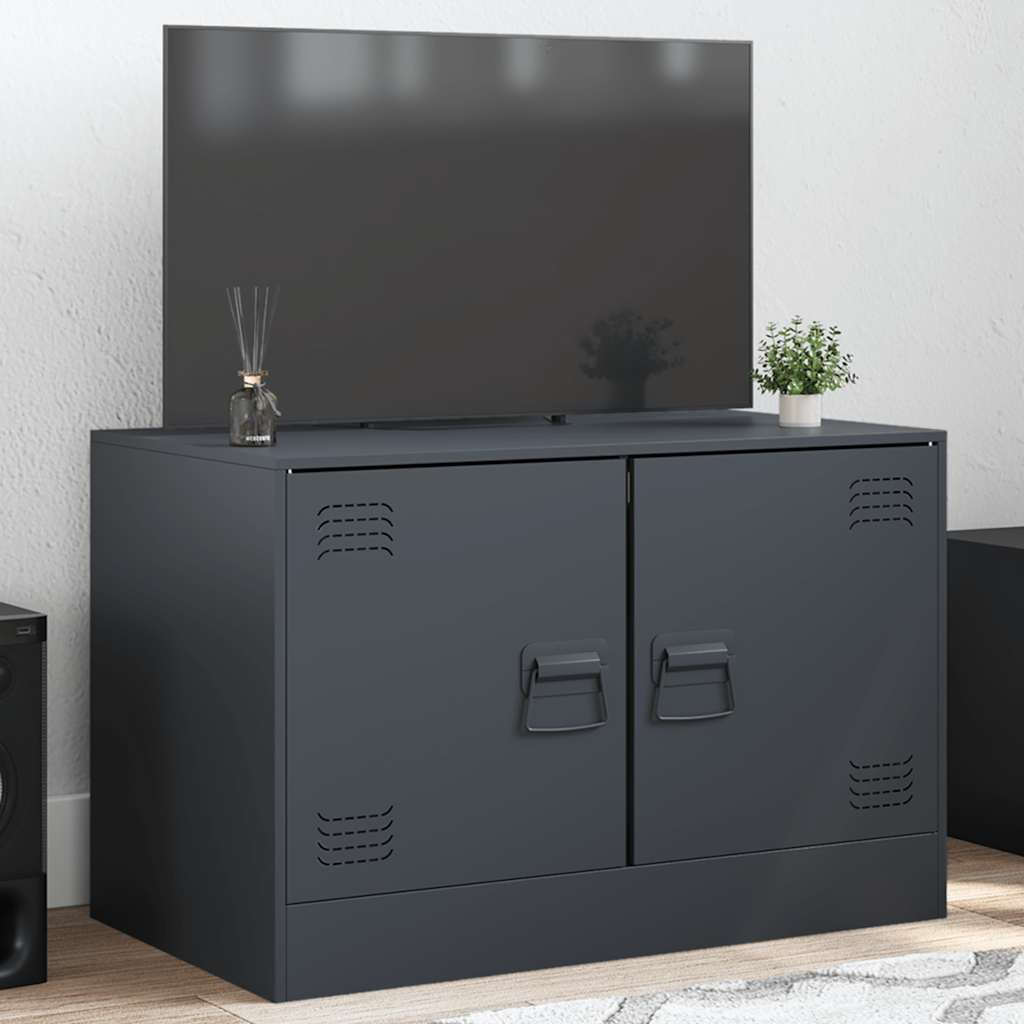 vidaXL Mueble para TV de acero gris antracita 67x39x44 cm