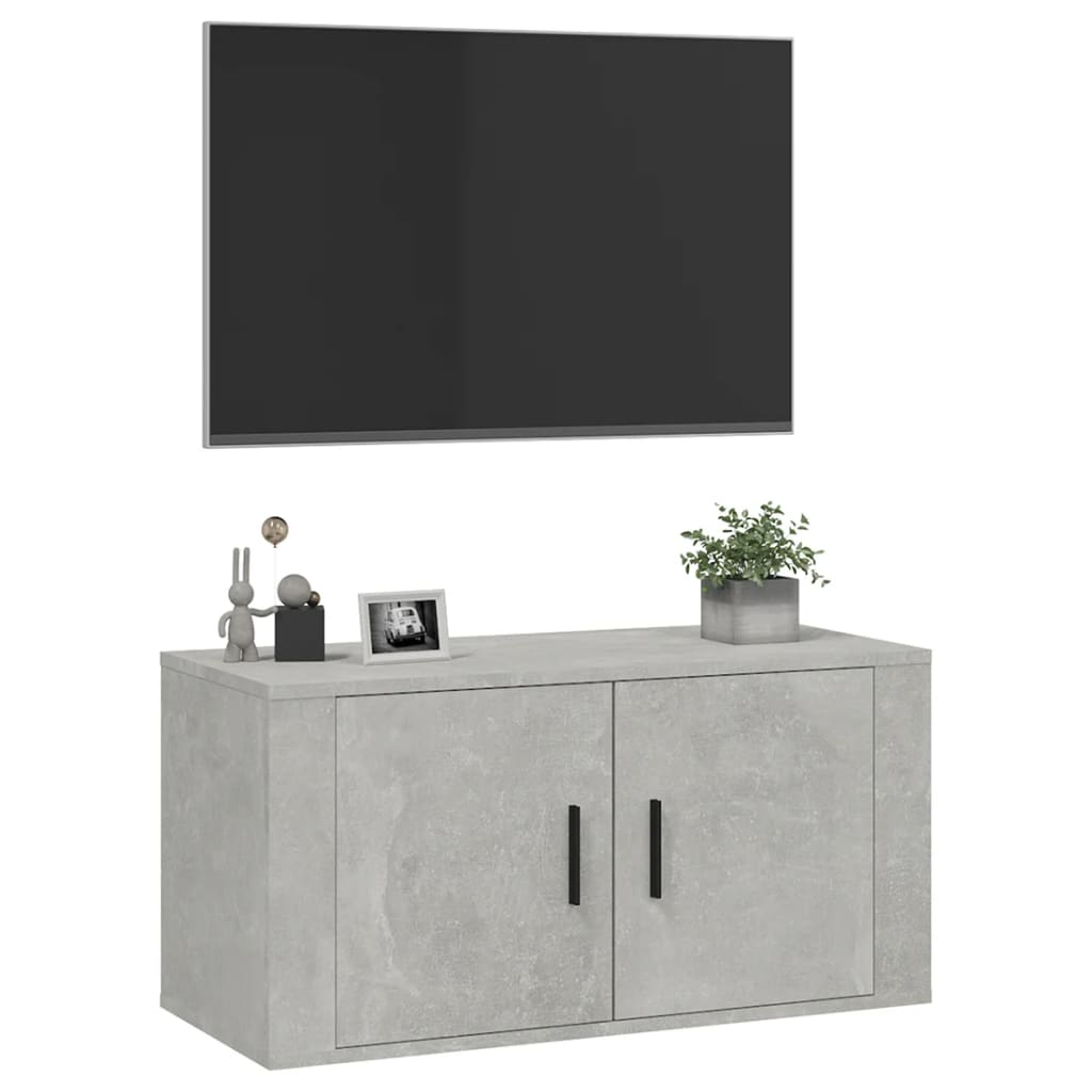 vidaXL Mueble para TV de pared gris hormigón 80x34,5x40 cm - Image 4
