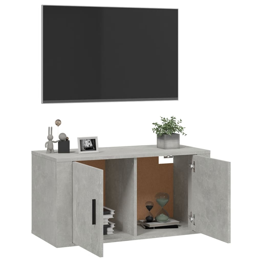 vidaXL Mueble para TV de pared gris hormigón 80x34,5x40 cm - Image 5