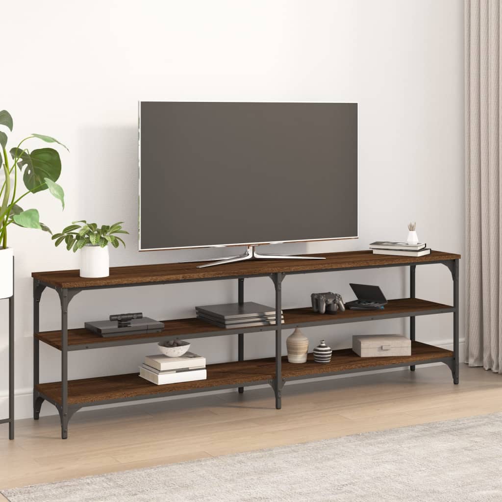 vidaXL Mueble de TV madera contrachapada roble marrón 160x30x50 cm