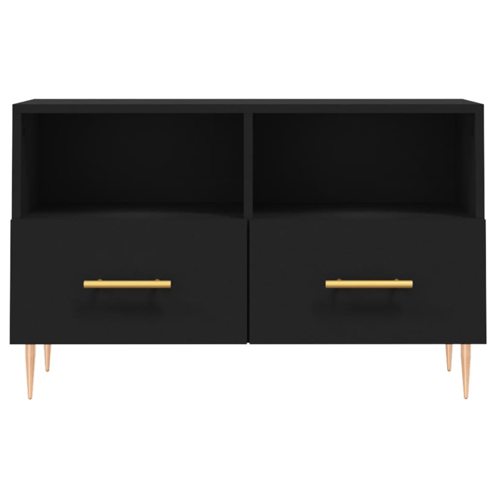 vidaXL Mueble para TV madera contrachapada negro 80x36x50 cm - Image 5