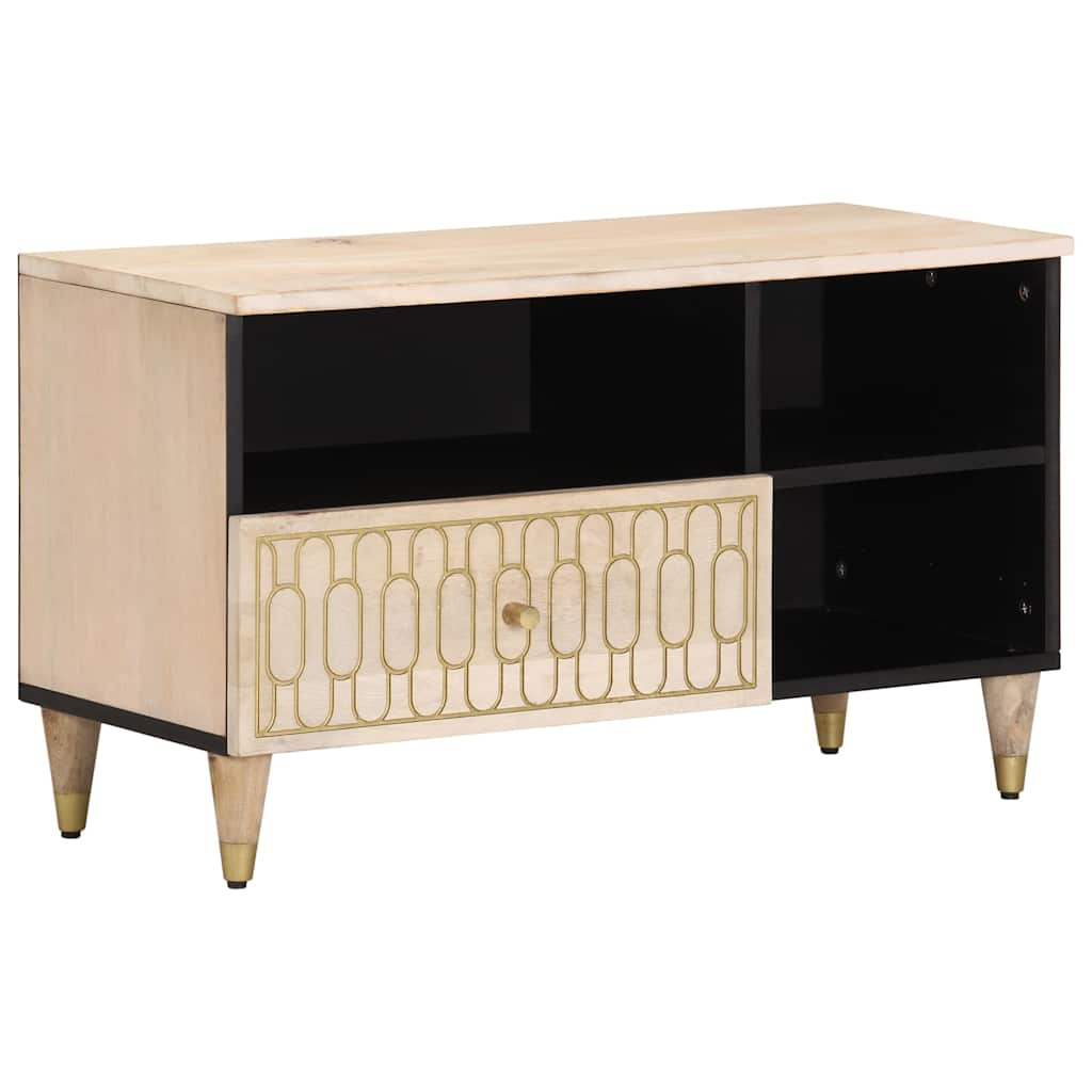 vidaXL Mueble de TV madera maciza de mango 80x33x46 cm