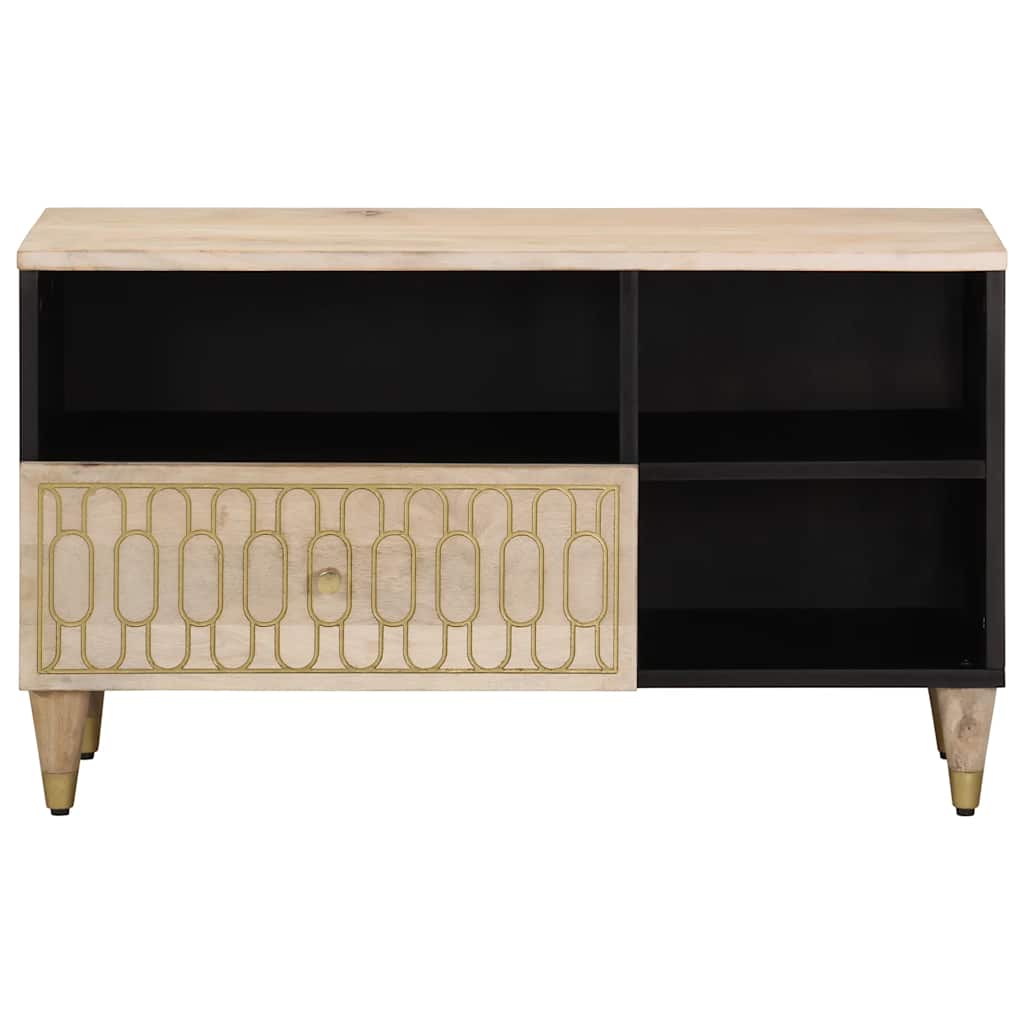 vidaXL Mueble de TV madera maciza de mango 80x33x46 cm - Image 3