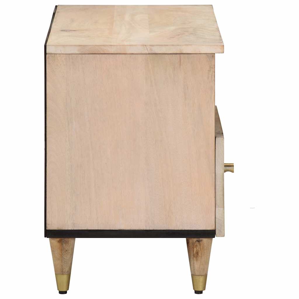 vidaXL Mueble de TV madera maciza de mango 80x33x46 cm - Image 4