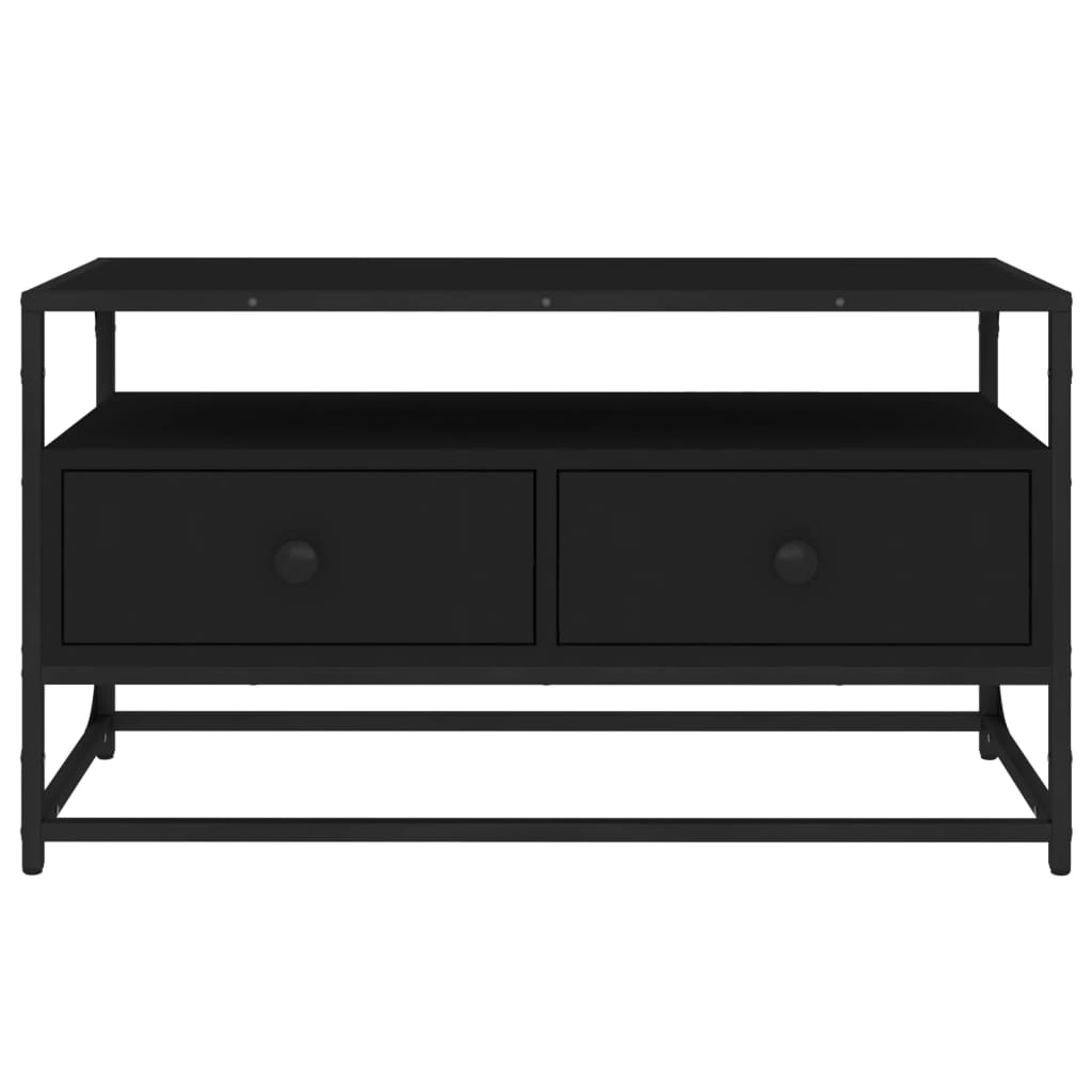 vidaXL Mueble para TV madera contrachapada negro 80x35x45 cm - Image 6