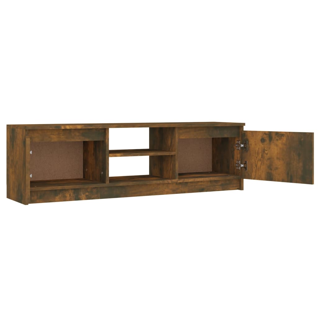 vidaXL Mueble para TV madera contrachapada roble ahumado 120x30x35,5cm - Image 4