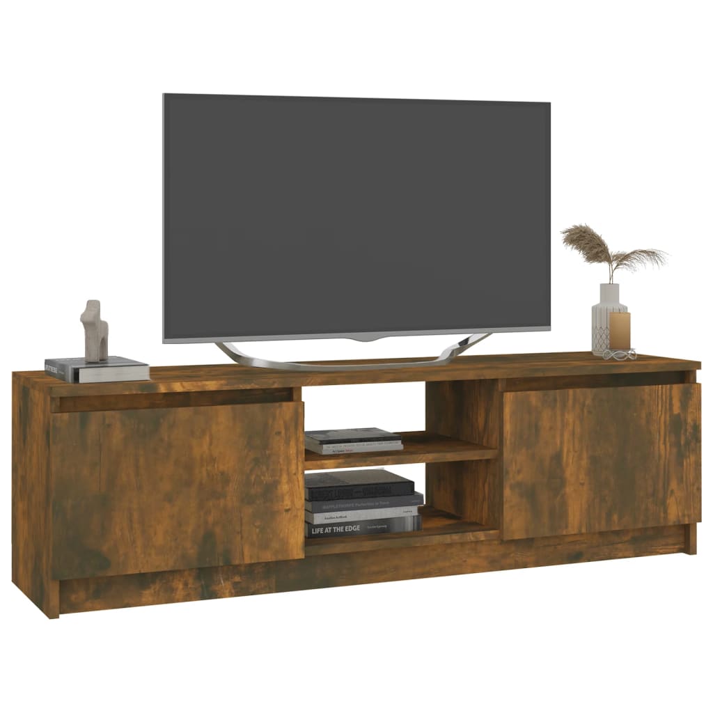 vidaXL Mueble para TV madera contrachapada roble ahumado 120x30x35,5cm - Image 5
