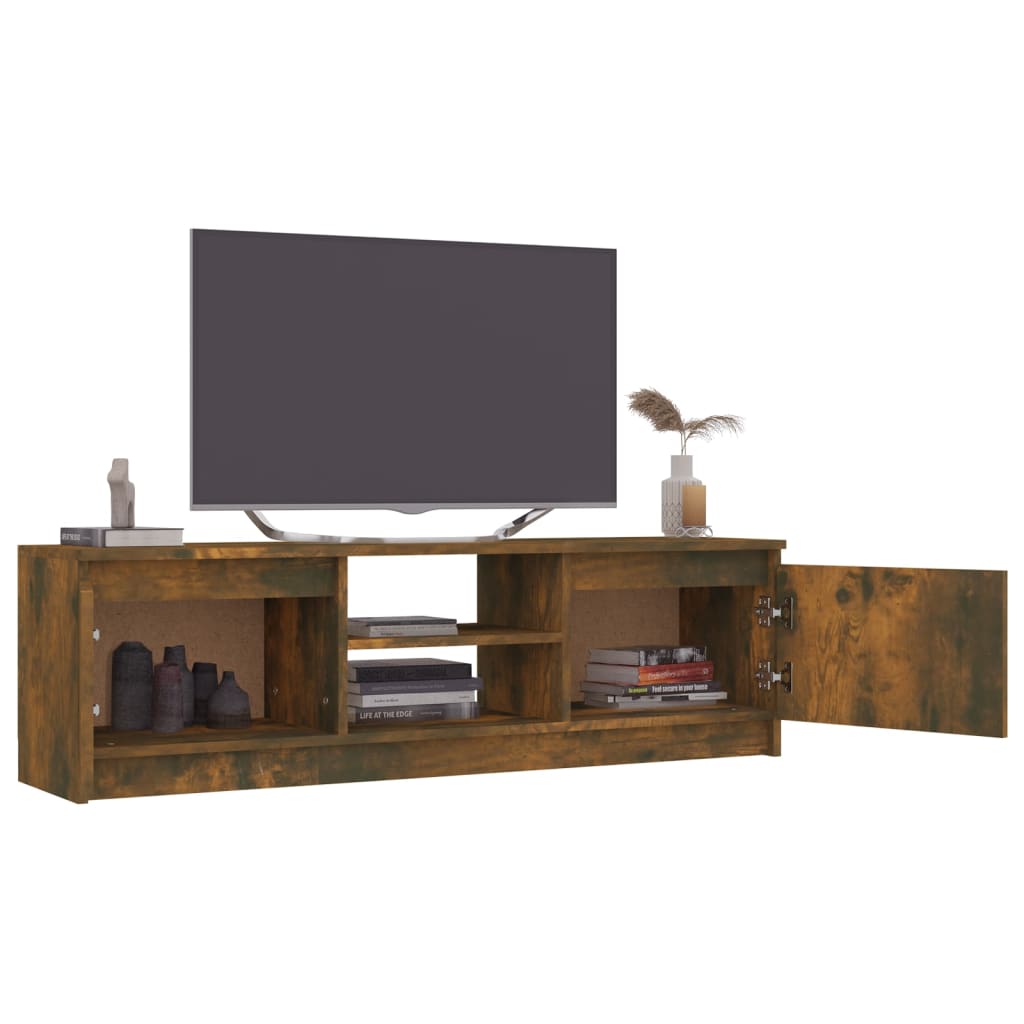 vidaXL Mueble para TV madera contrachapada roble ahumado 120x30x35,5cm - Image 6