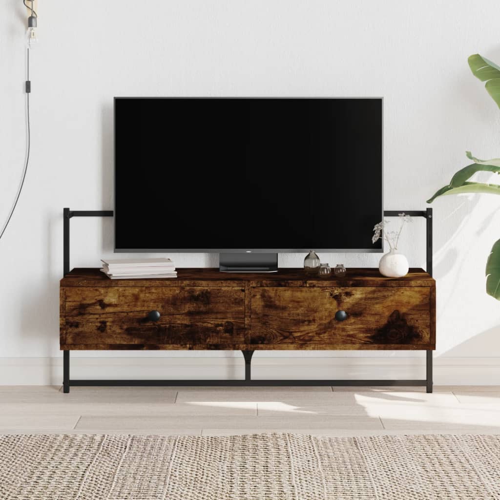vidaXL Mueble de TV de pared roble ahumado 100,5x30x51 cm