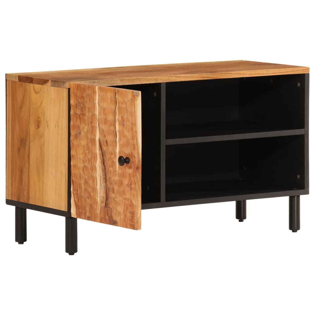 vidaXL Mueble de TV madera maciza de acacia 80x33x46 cm - Image 4