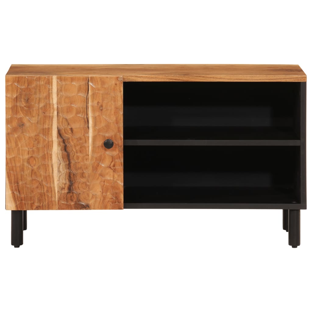 vidaXL Mueble de TV madera maciza de acacia 80x33x46 cm - Image 5