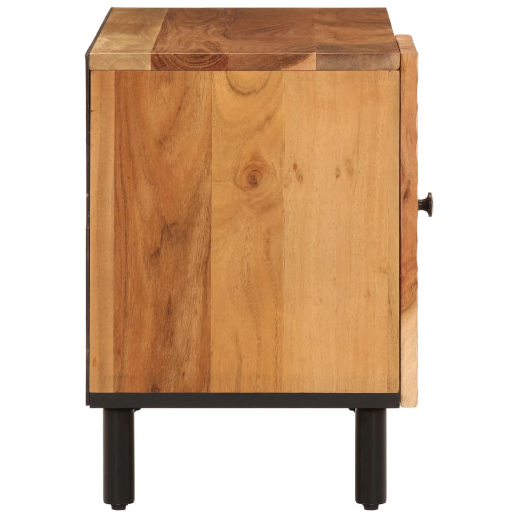 vidaXL Mueble de TV madera maciza de acacia 80x33x46 cm - Image 6
