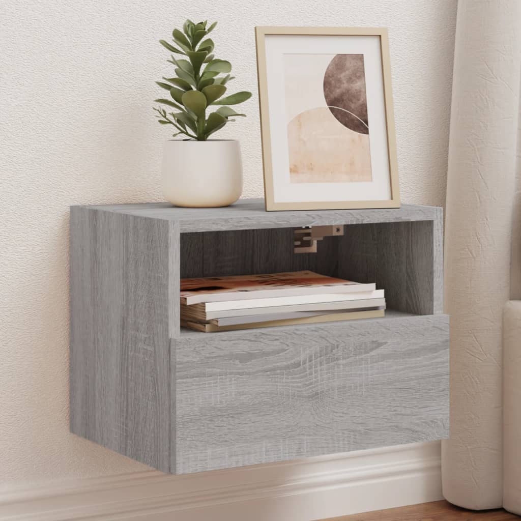 vidaXL Muebles de pared para TV 2 uds madera gris Sonoma 40x30x30 cm