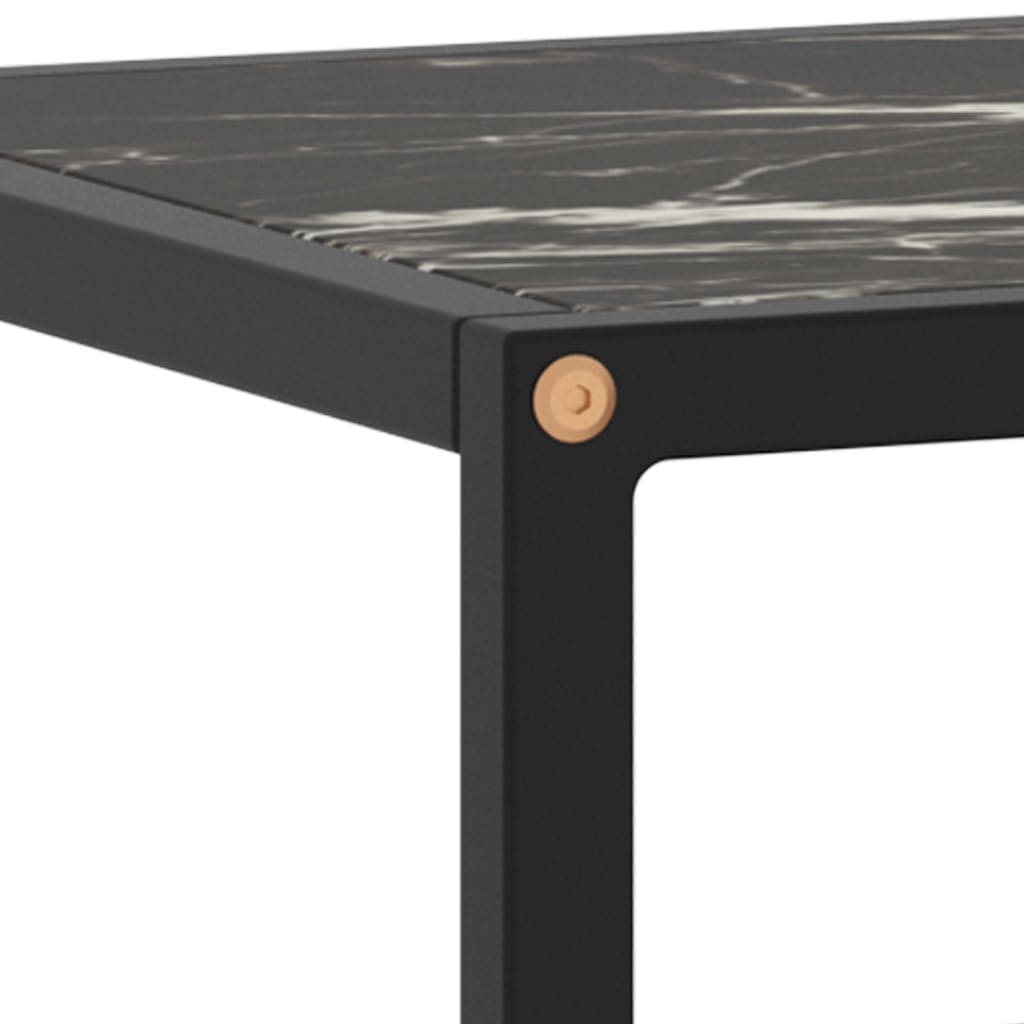 vidaXL Mueble para TV negro con vidrio de mármol negro 120x40x40 cm - Image 5