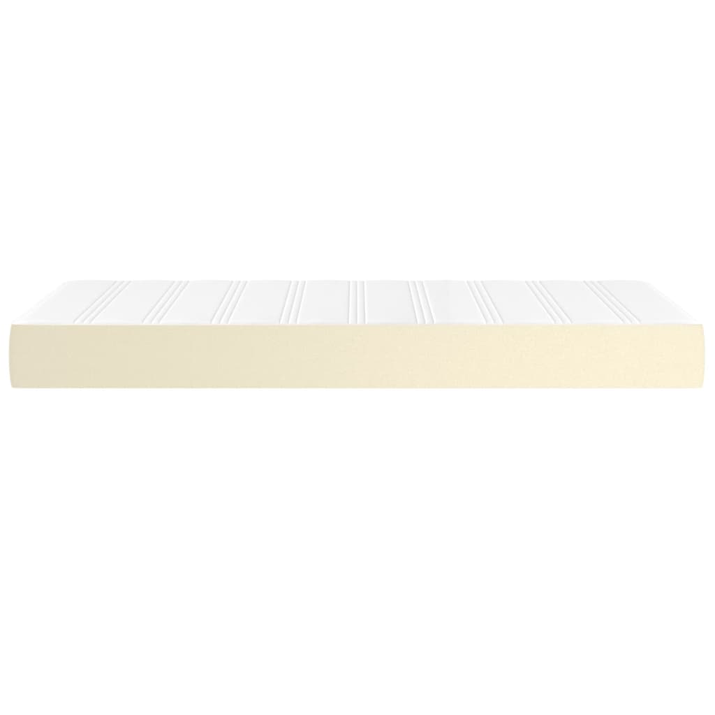 vidaXL Colchón de muelles ensacados cuero sintético crema 100x200x20cm - Image 4