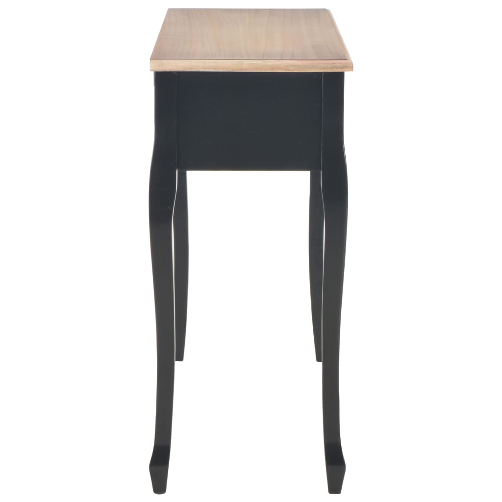 280046 vidaXL Dressing Console Table with 3 Drawers Black - Image 4