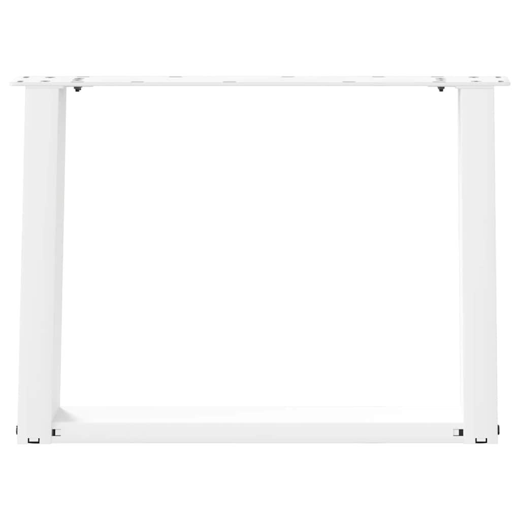 vidaXL Patas para mesa de centro en forma de U (2 unidades), color blanco, 70 x (42-43) cm, acero - Image 5
