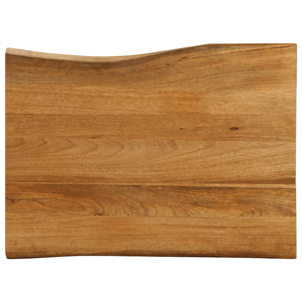 vidaXL Tablero de mesa borde natural madera maciza mango 80x60x3,8 cm