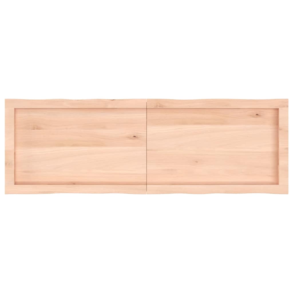 vidaXL Tablero de mesa madera maciza borde natural 120x40x(2-4) cm - Image 3