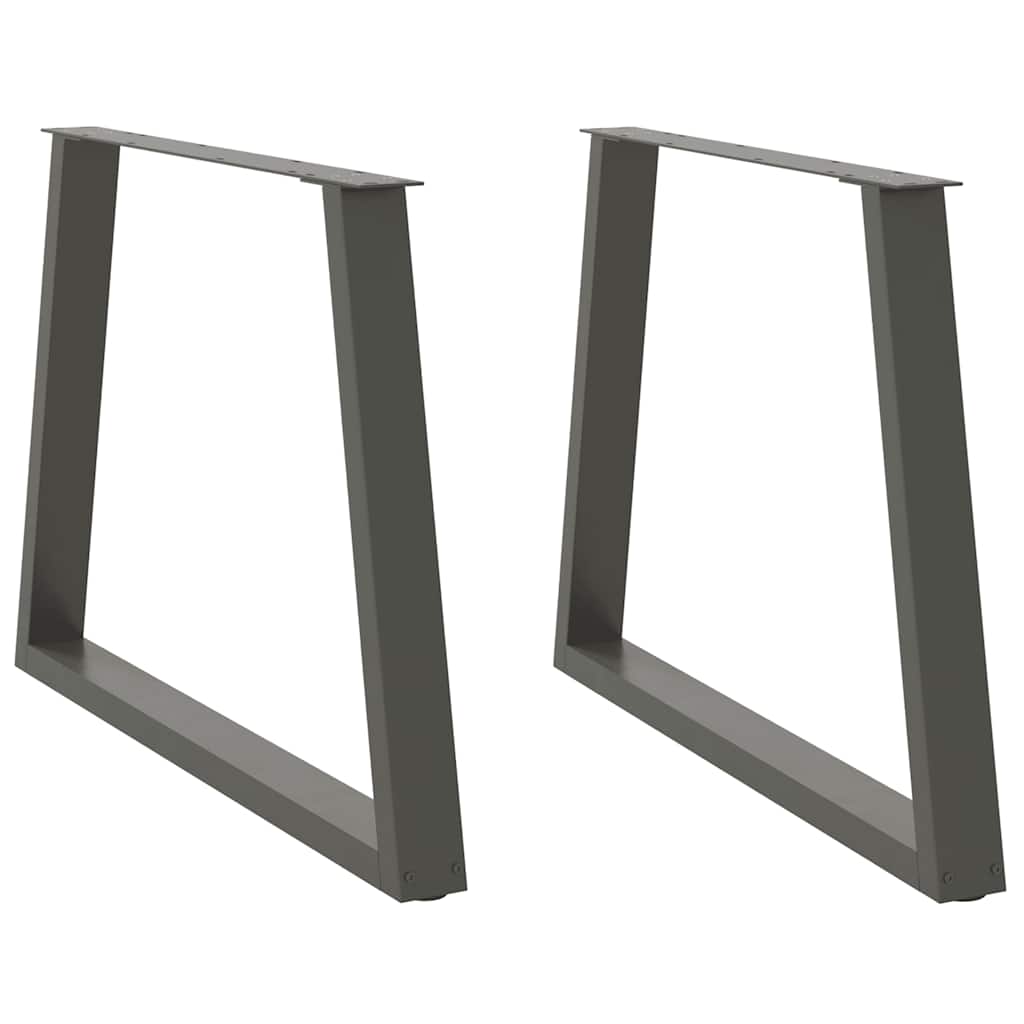 vidaXL Patas para mesa de comedor en forma de V (2 unidades), antracita, 90 x (72-73,3) cm, acero