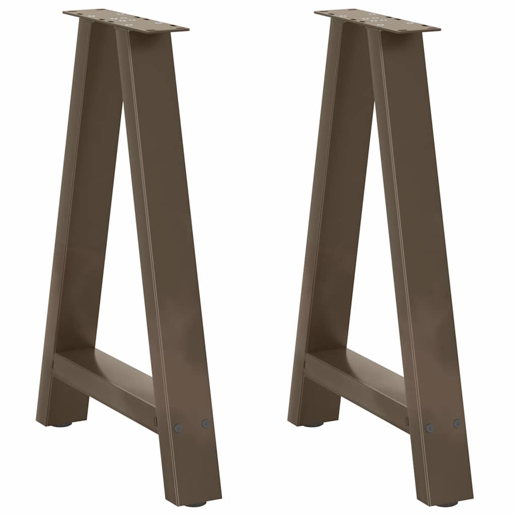 vidaXL Patas para mesa de comedor en forma de A (2 unidades, 60 x 72-73 cm, acero)