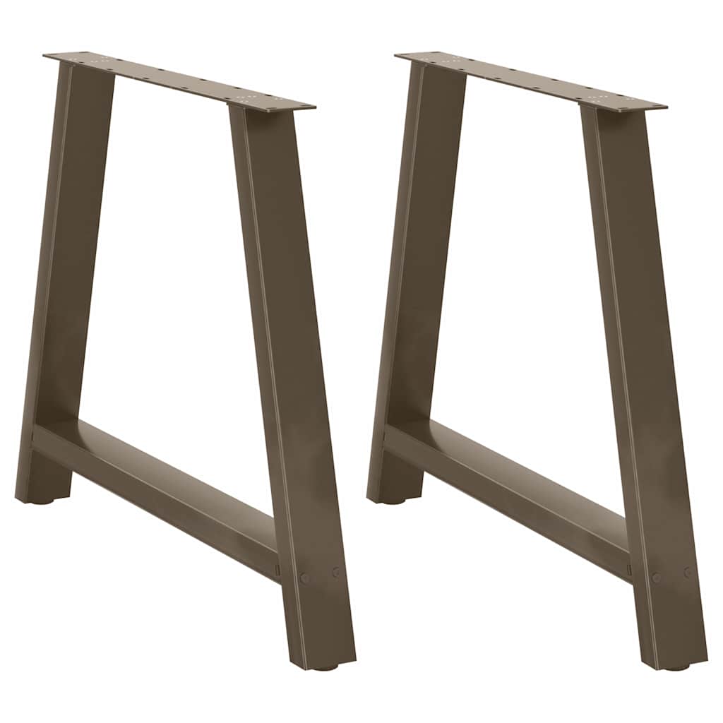 vidaXL Patas para mesa de comedor en forma de A (2 unidades, 100 x 72-73 cm, acero)