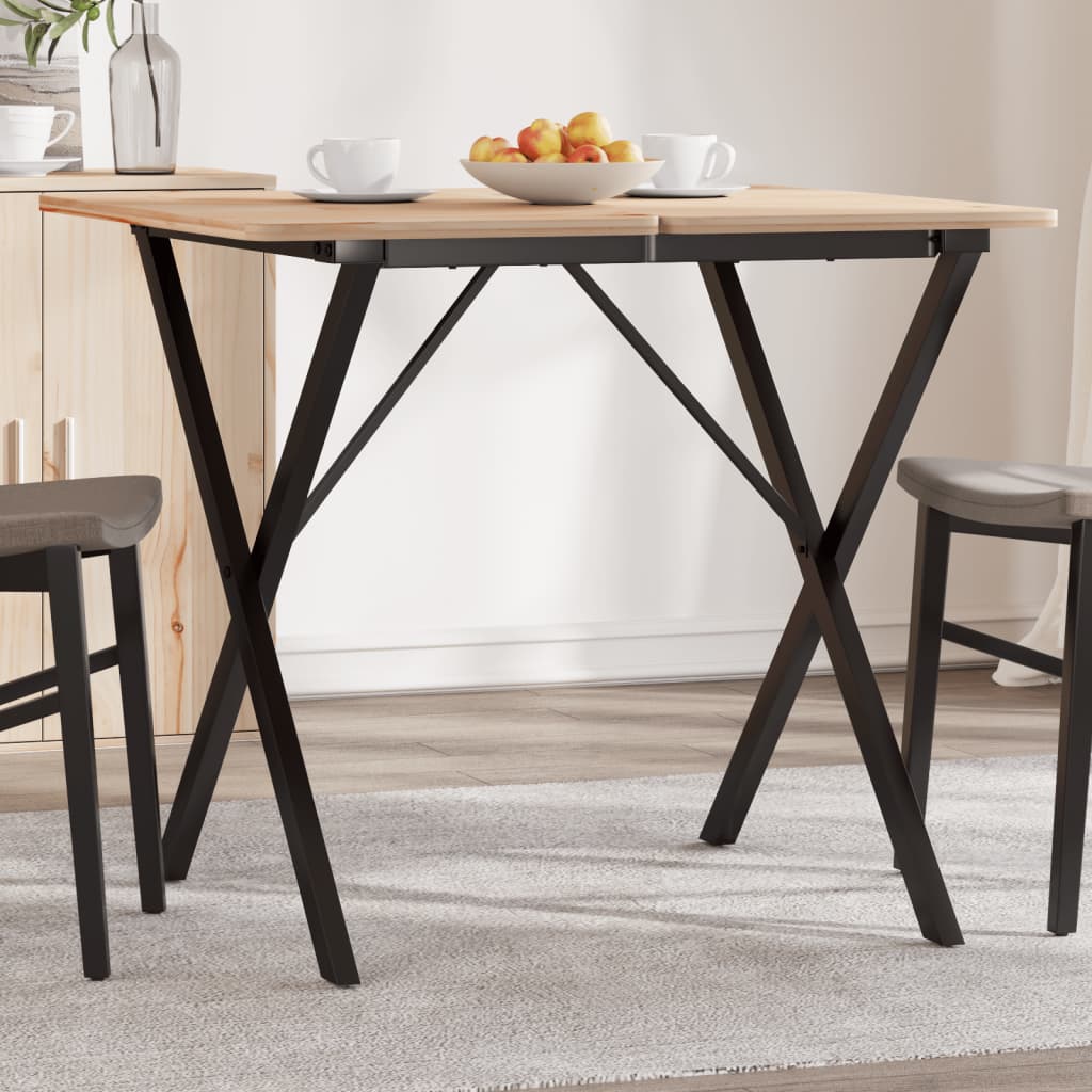 vidaXL Patas de mesa de comedor estructura X acero 70x70x73 cm