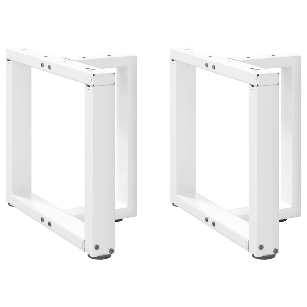 vidaXL Patas para mesa de centro en forma de T (2 unidades), color blanco, 50 x 25 x (42-43) cm, acero