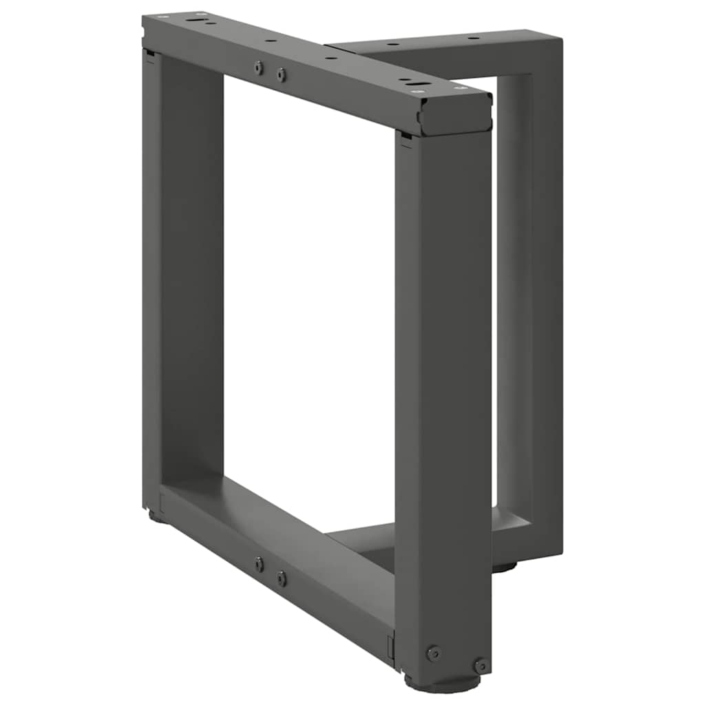 vidaXL Patas para mesa de centro en forma de T (2 unidades), antracita, 50 x 25 x (42-43) cm, acero - Image 4