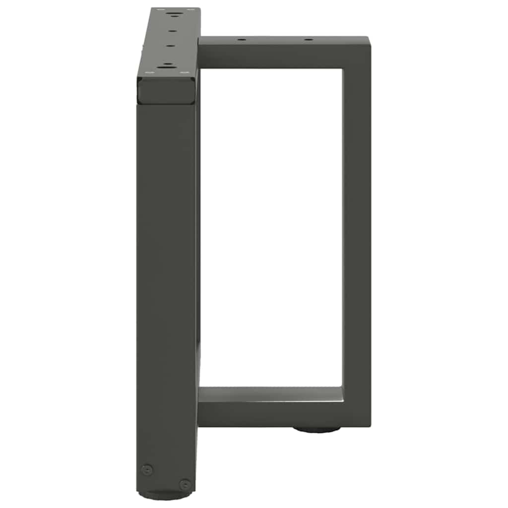 vidaXL Patas para mesa de centro en forma de T (2 unidades), antracita, 50 x 25 x (42-43) cm, acero - Image 5