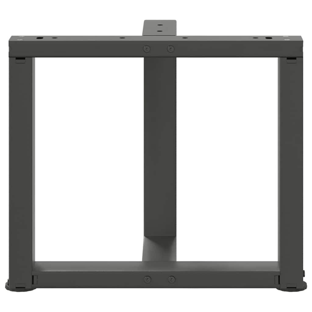 vidaXL Patas para mesa de centro en forma de T (2 unidades), antracita, 50 x 25 x (42-43) cm, acero - Image 6