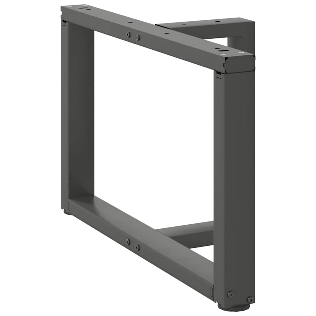 vidaXL Patas para mesa de centro en forma de T (2 unidades), antracita, 60 x 25 x (42-43) cm, acero - Image 4