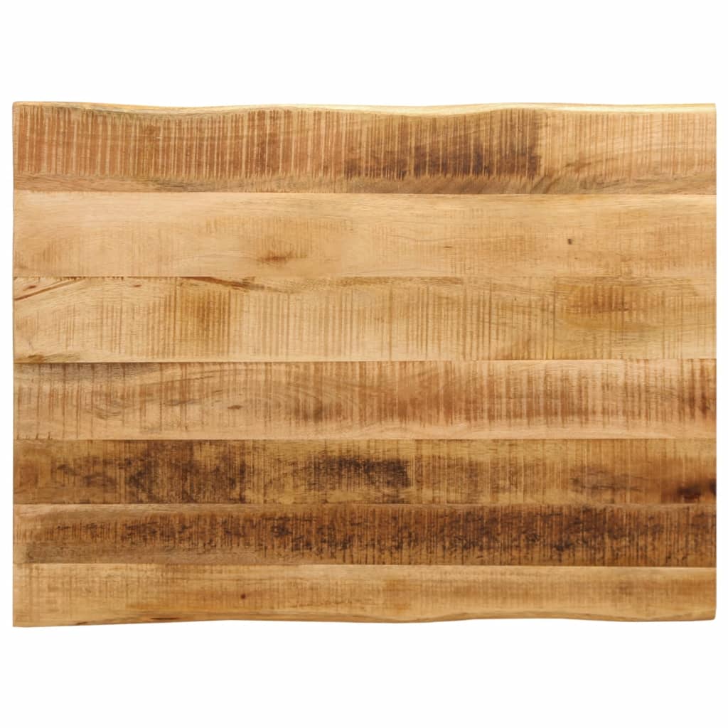 vidaXL Tablero de mesa borde natural madera maciza mango 90x60x3,8 cm