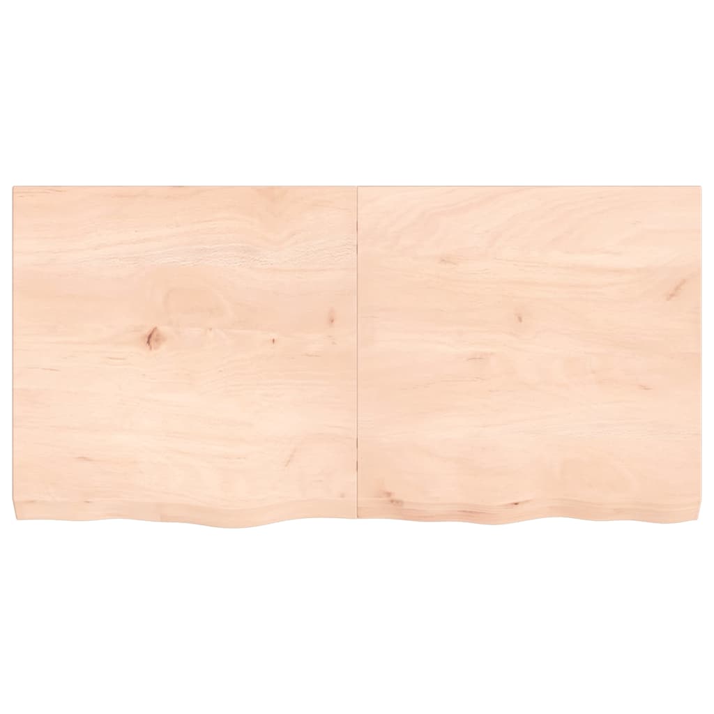 vidaXL Tablero de mesa madera maciza roble sin tratar 120x60x(2-6) cm - Image 3