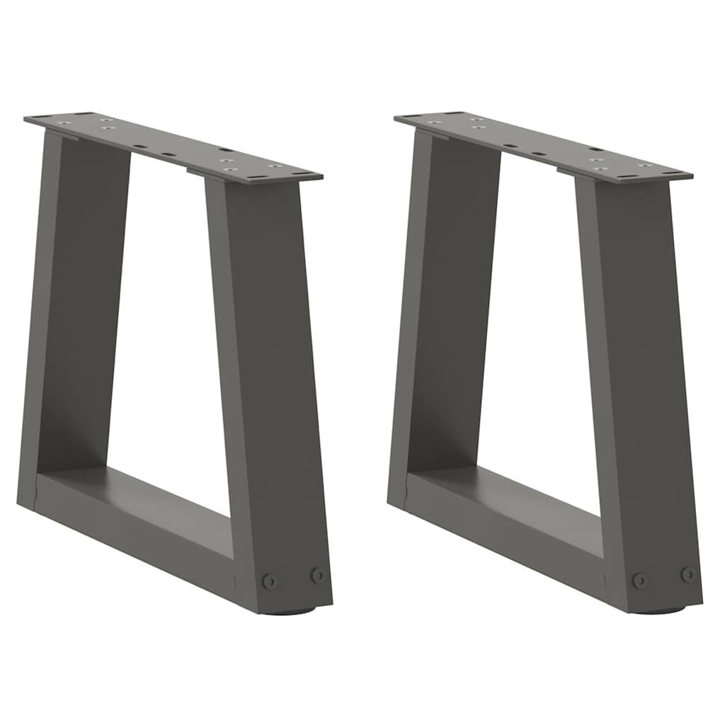 vidaXL Patas para mesa de centro en forma de V (2 unidades), antracita, 40 x (30-31,3) cm, acero