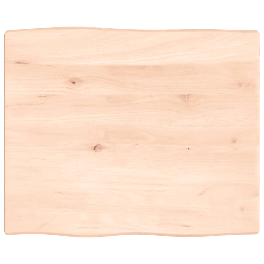 vidaXL Tablero de mesa madera maciza roble borde natural 60x50x2 cm