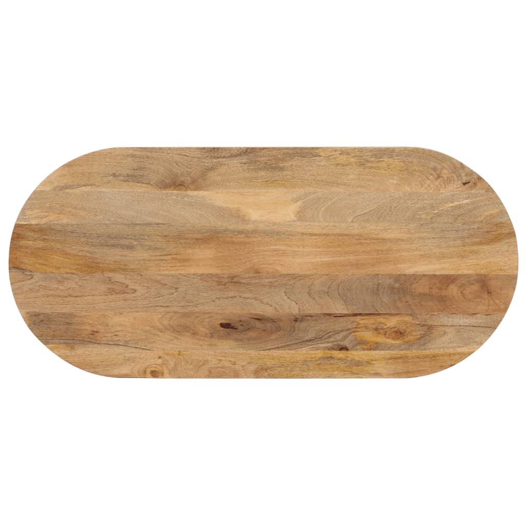 vidaXL Tablero de mesa ovalado madera maciza de mango 140x50x3,8 cm
