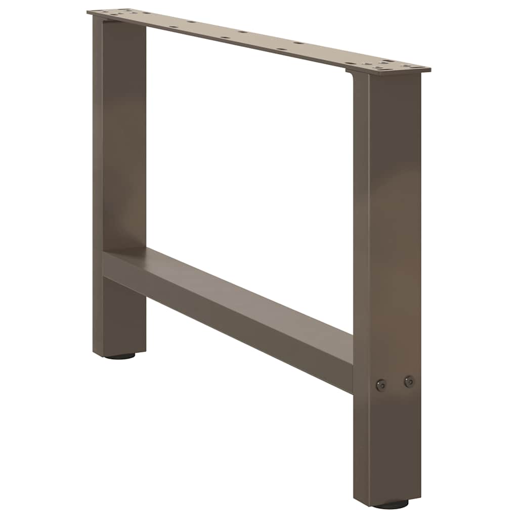 vidaXL Patas para mesa de centro de acero natural (2 unidades, 70 x 42-43 cm) - Image 4
